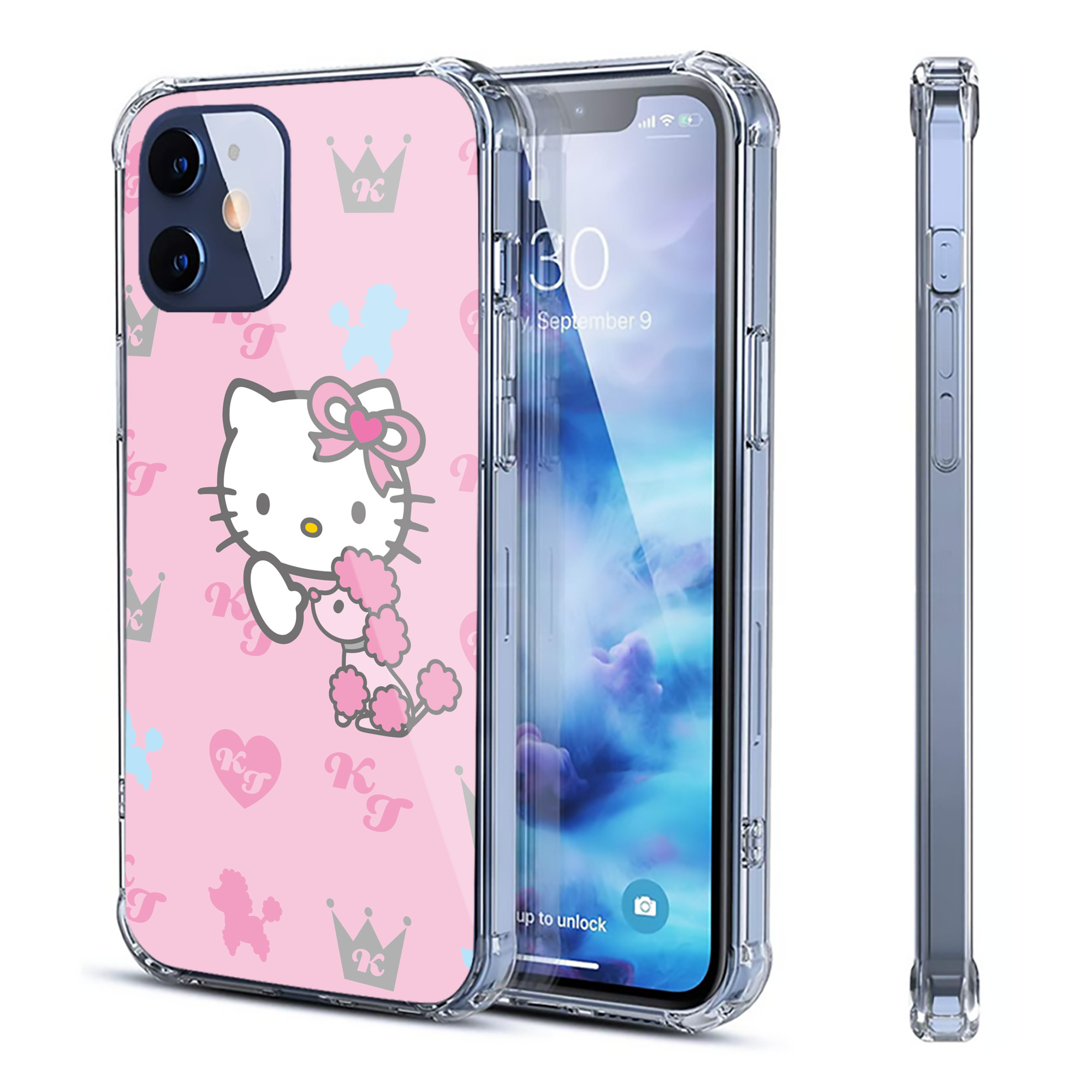 （画像用） Hello Kitty ハローキティ 【iPhone 12シリーズ対応】透明スマホケース（クリアソフトケース）